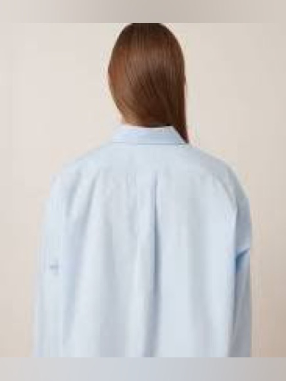 Kowtow Lauren Cropped Button Down Shirt Blue Size Medium - Picture 2 of 7